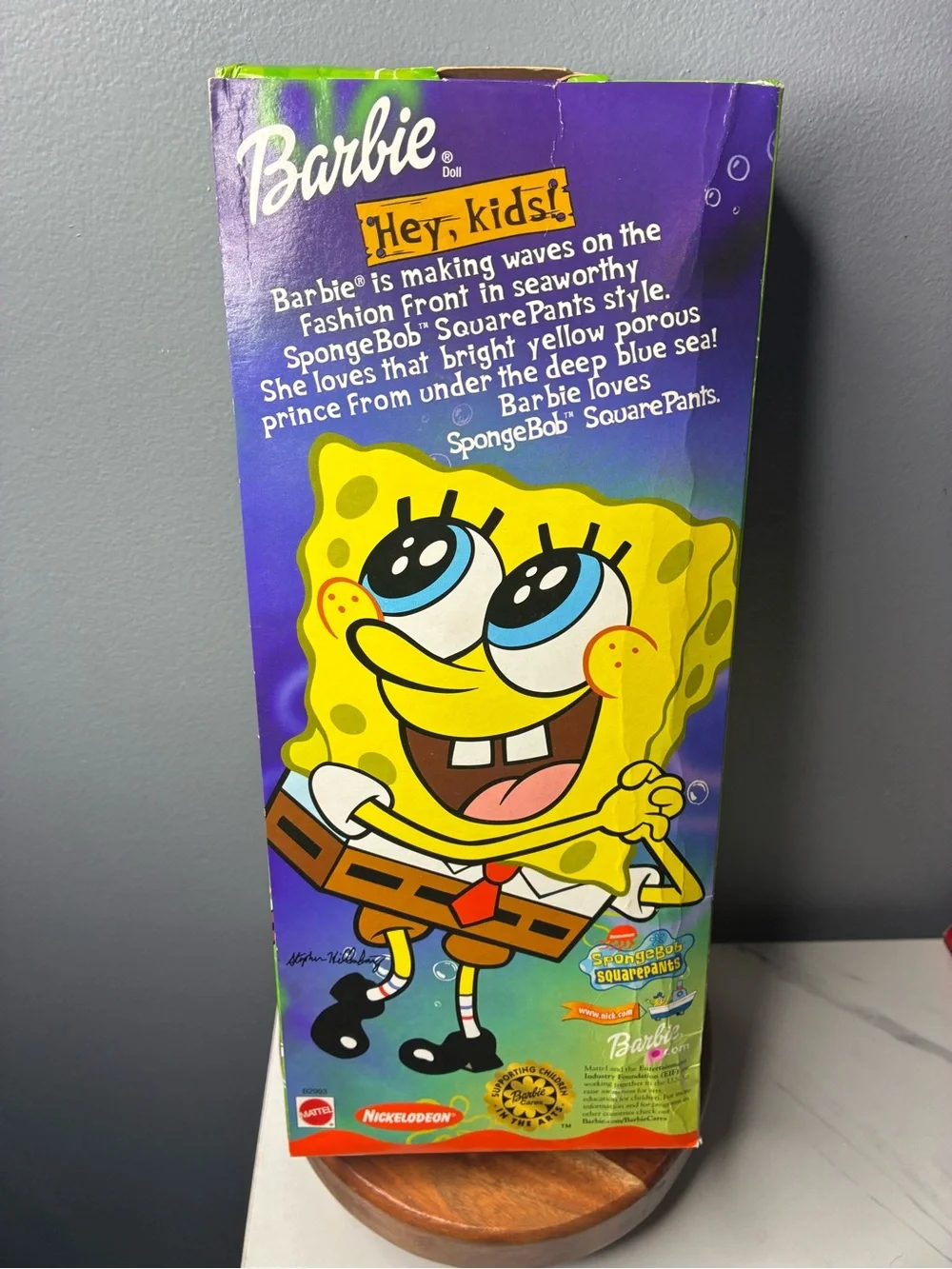 Barbie Loves SpongeBob SquarePants Doll 2002 Mattel Nickelodeon w/ Box